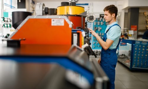 Plumber choosing boiler with furnace, plumbering Plumber choosing boiler with furnace, plumbering